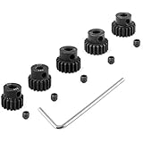 Hobbypark Metal Steel 32 Pitch Pinion Gear Set 5mm Shaft Hole 17T 18T 19T 20T 21T Motor Gears Kit for RC Car (5-Pack)
