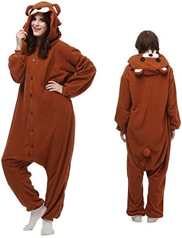 Women/Men Onesie Adult Animal Pajamas Pyjama Bear Cosplay for Halloween