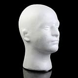 Wrisky Male Styrofoam Foam Mannequin Manikin Head Model Wig Glasses Hat Display Stand