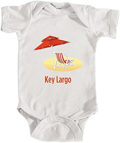 Key Largo, Florida Beach Chair - Infant Baby Onesie/Bodysuit (NB, White)