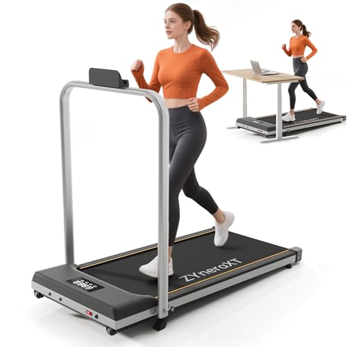 Foldable Walking Pad Treadmill, 2.0HP Motor, LED Display, 220 Lbs Capacity, Ultra-Slim 2-in-1 Design with Remote Control, 0-8% Incline, Quiet Under Desk for Home Office (W3-110-US)