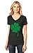 Tstars St Patricks Day Shirt Irish Shamrock Clover Women Teens Fitted V Neck T-Shirt X-Large Black