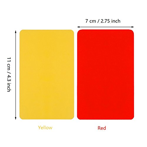 Giveet 2 Metal Whistle with Sports Referee Card Set, Red Yellow Card and Stainless Steel Metal Coach Whistle for Soccer