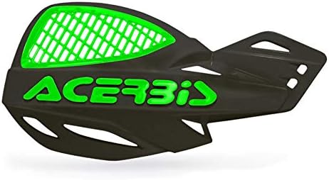 Acerbis - 2072671043 - Black/Green Vented Uniko Handguards