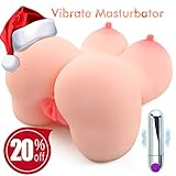 Male Masturbator for Men-LONOVE 3D Realistic Sex Doll,Silicone Stroker Sex Toy with Vagina/Pussy Anus Tunnels,As Gift Bullet Vibrator for Men Maximum Pleasure Relaxing Tool