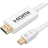 A-tech 25ft Mini Displayport (Mini Dp) to Hdmi Male Adapter Cable for Apple Macbook, Macbook Pro, Macbook Air (7.5m / 25ft)in Abs-white