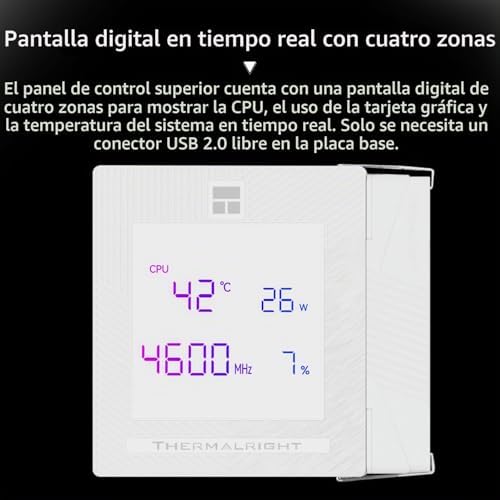 Cooler de ar do processador Thermalright TR Phantom Spirit 120 Digital SNOW, 7 heatpipes de arrefecimento da CPU, ventoinha PWM dupla de 120mm, suporte para AM4/AM5/Intel LGA1700/115X/1200/1851, dissipador de