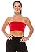 Kurve Seamless Bandeau Tube top - UV Protective Fabric, Rated UPF 50+ (Non-Padded) Made in USA, Red, X-Small/Medium