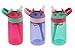 Contigo Kids Water Bottle, 3 Pack Autospout Gizmo - Plastic, 14oz - Leak and Spill Proof Bottles, Ideal for Travel and Activities, Easy-Clean and Dishwasher Safe - Press The Button For Pop Up Straw
