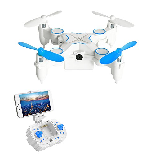 Mini RC Helicopter Drone LESHP RC Mini Drone RC Helicopter Toys Portable 6-AXIS RC Quadcopter FPV Foldable RC Mini Drone with WIFI 0.3MP Camera 2.4G 6-AXIS Transmitter Remote Controller