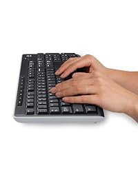 Teclado inalámbrico K270, receptor unificador USB, color negro, Negro