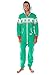 Tipsy Elves Ugly Christmas Sweater Party - Fair Isle Green Adult Jumpsuit