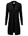 JJ Perfection Womens Casual Long Knit Cardigan Long Sleeve with Pockets Lightweight Open Front Sweater Jacket with Plus Size