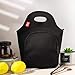 yookee home Lunch Bag Women Insulated Lunch Bag Kids Lunch Box for Men Lunchbox for Work Small Lunch Bag Reusable Lunch Tote Neoprene Lunch Bag Adult Lunch Box for Women Lunch Bags for Work Black