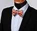 SetSense Men's Floral Jacquard Woven Self Bow Tie Set One Size Orange/Purple
