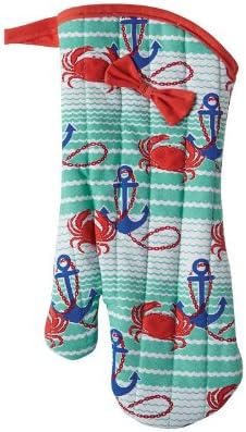 Jessie Steele Nautical Waves Oven Mitt with Bow