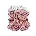 Velvet Hair Scrunchies for Women- 5 pack Velvet Scrunchie for Ponytails, Braids and Buns (Matte Velvet Blush)