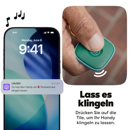 Tile - Bluetooth-Tracker, Schlüssel- und Gegenstandsfinder für Schlüssel, Taschen und mehr. Handy-Finder. iOS- & Android-kompatibel. Handy-Finder. 1er-Pack (Navy Blaze)