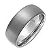 SJ Fashion 8mm Dome Brushed Plain Titanium Ring Mens Wedding Bands Comfort Fit Size 11