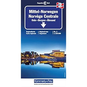 Mittel Norwegen: (Norwegen Blatt 2) Oslo – Bergen – Alesund. Massstabe 1:335000: 1032 Landkaart – Gevouwen Kaart, 21 januari 2019