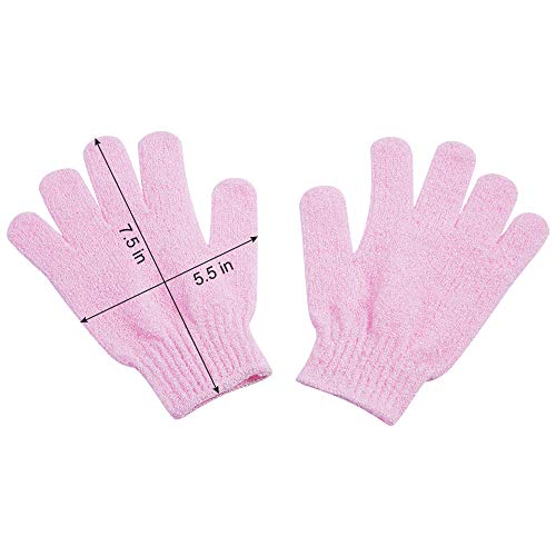 10 Pairs Exfoliating Gloves,Made of 100 Nylon,10 Colors Double Sided