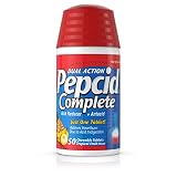 Pepcid Complete Acid Reducer + Antacid Chewable Tablets for Heartburn Relief, Tropical Fruit, 50 ct.