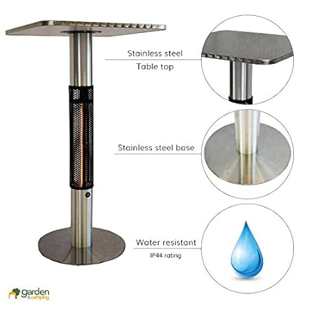 Patio Heaters Garden Outdoors Silver Airwave 2100w Infrared