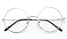Agstum Retro Round Prescription ready Metal Eyeglasses Frame (Large Size)