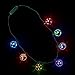 Windy City Novelties 4 Pack Jingle Bell Necklace with 6 Dynamic Light Modes and Jingle Bell Sound for Christmas Parties, Caroling, Gatherings & Party Favors