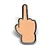 PinMaze Middle Finger - Flipping The Bird - Rude Finger Enamel Pin Small