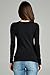 Emmalise Women's Plain Basic Scoop Neck Long Sleeve Tshirt Tee - Black, S