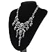 Usstore Women Punk Style Retro Pirate Skull Pendants Cluster Rhinestone Chian Necklaces Partty Gift Alloy (Silver)