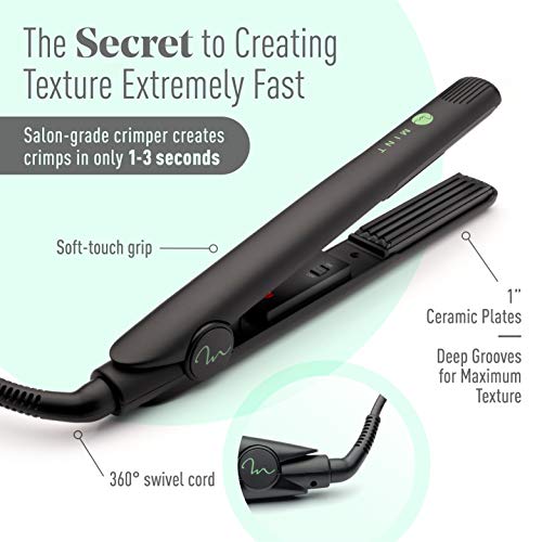 Professional Series Hair Crimper Iron 1 Inch by MINT Create Crimps