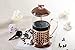 Rhysens French Coffee Press and Tea Maker, Grid Style,8 Cup/4 Mug (1 liter, 34 oz) Teapot,Copper Plated Stainless Steel with Heat Resistant Glass