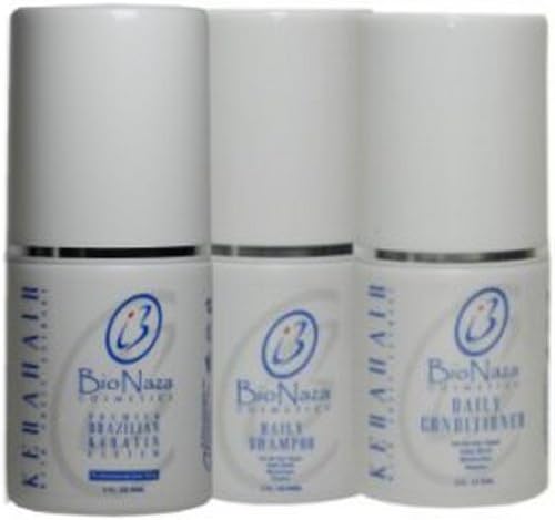 (1) kerahair 3oz, (1) daily Shampoo 3oz, (1) daily Conditioner 3oz