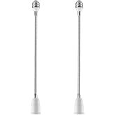 E26/E27 Light Socket Extender Adapter,60cm/24 inch Light Bulb Extension,E26 to E26 Socket Extender,Bendable Flexible Gooseneck Adjustable Extension Socket Extender Adaptor (2 Pack)