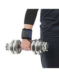 Schiek - Muñequeras reforzadas (goma), color azul