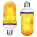 Led Flame Effect Bulb, Loveishere 4 Modes Fire Light Bulb, Upside Down Effect Flickering Simulation Effect Fire Bulb for Atmosphere Decoration, Halloween and Christmas Party, 2 Pack, E26 E27 Base