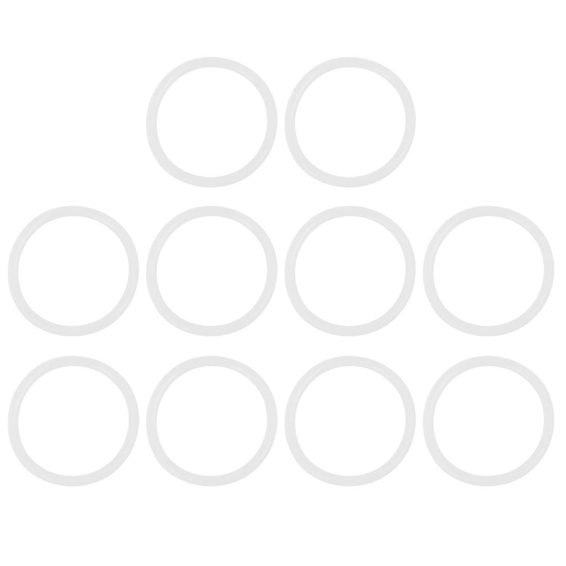 X AUTOHAUX Silicone O-Rings, 42mm OD 35mm ID 3.5mm Width VMQ Seal Gasket for Compressor Valves Pipe Repair, White, Pack of 10