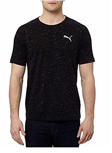 Puma men’s evostripe tee shirt crew neck (medium, bla…