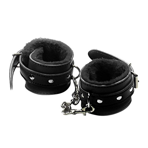 Dreamyth adjustable plush pu leather slave wrist & ankle hand…