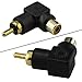 OCR Right Angle RCA Male to RCA Female Adapter Gold Plated 10Pcs