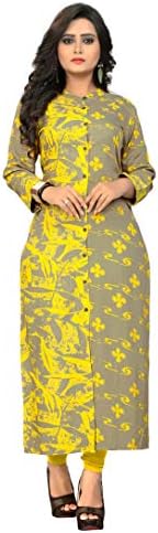 Vbuyz Women's Rayon Printed Multicolor Kurtis