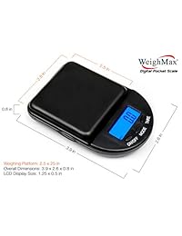 Weighmax EX 650C   Báscula digital para s y joyas, 22.93 oz, color negro