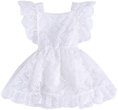 Weiyun Infant Baby Girls Romper Solid Lace Tutu Princess Dress Ruffle Jumpsuit Outfits