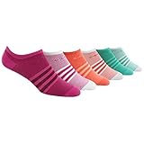 adidas Women's Superlite No Show Socks (6-Pack), Bahia Magenta/Mystery Ruby/Easy Coral/Sun Glow/Bright Green/Core Green/White, Women's Sock size (5-10)