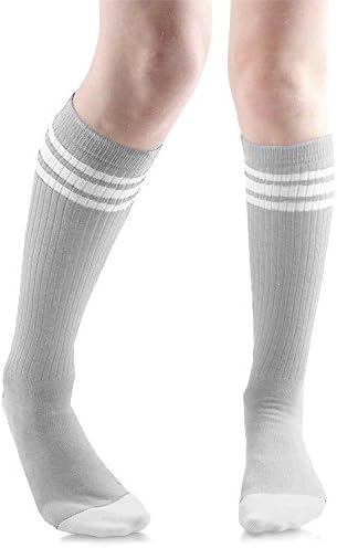 Baby, Toddler and Kids Knee High Tube Socks for Boys and Girls with Grips (1 Pair)