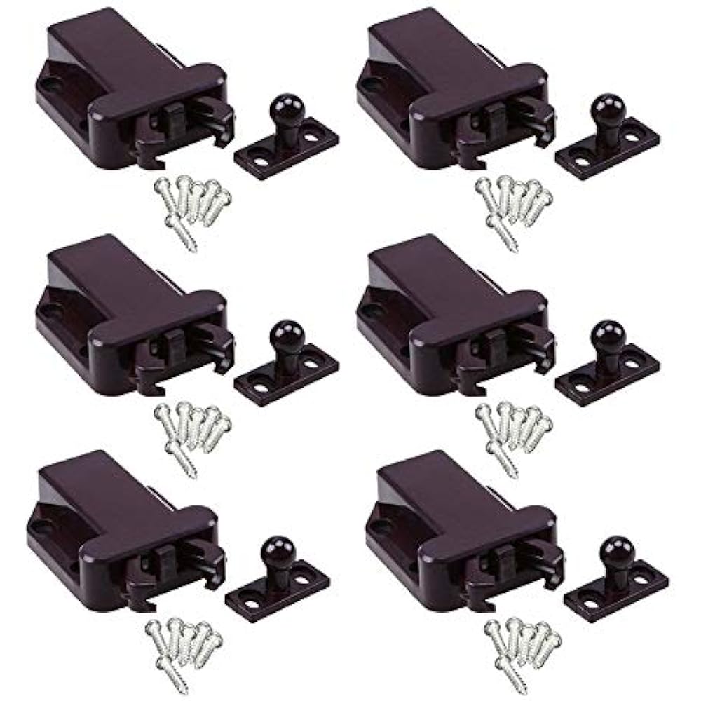 6PCS Push To Open Catch Lock Drawer Touch Latch Cupboard Bedroom eBay