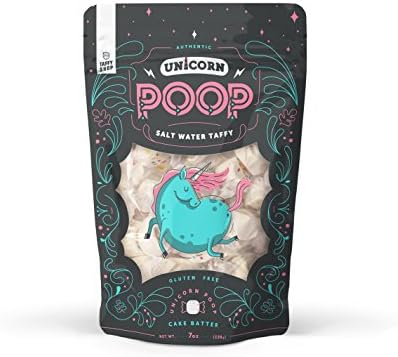 Unicorn Poop by Taffy Shop | Cake Batter Salt Water Taffy Flavor (6-Pack)