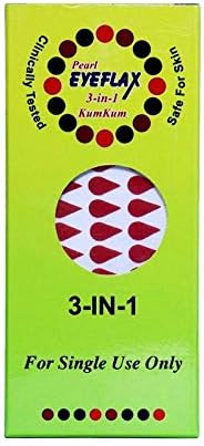 Pearl Eyeflax Kumkum Bindi Red Tilak Box with 15 Flaps RT5 (Red)